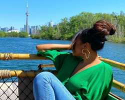 She never misses an opportunity for having a boat ride and view the city from the waterways.